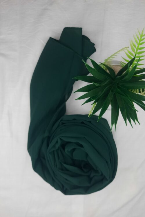 Premium Georgette Hijab – Dark Green