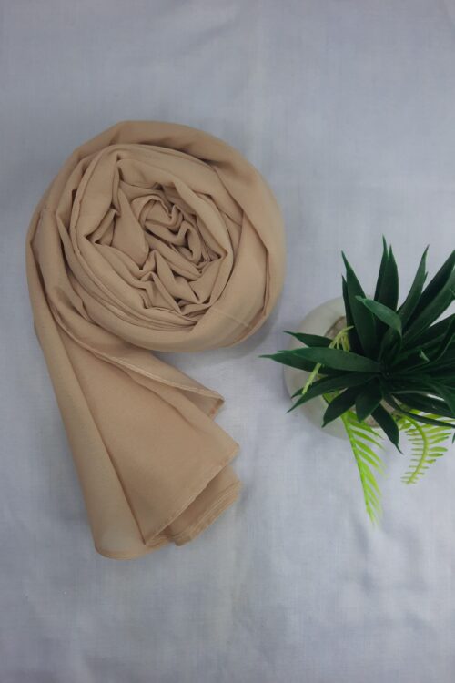 Premium Georgette Hijab – Camel