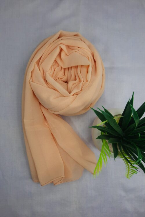 Premium Georgette Hijab – Dark Vanilla
