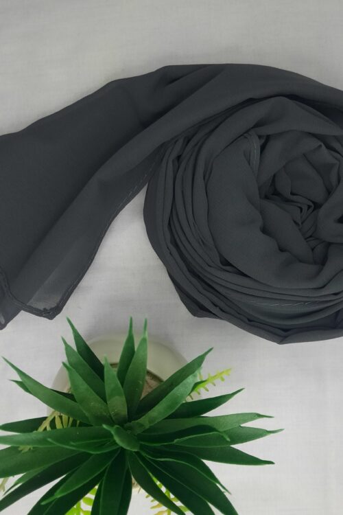 Premium Georgette Hijab – Grey