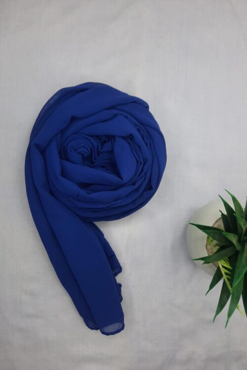 Premium Georgette Hijab – Ink Blue