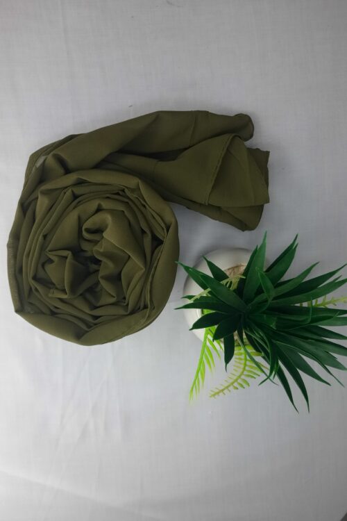 Premium Georgette Hijab – Olive Green